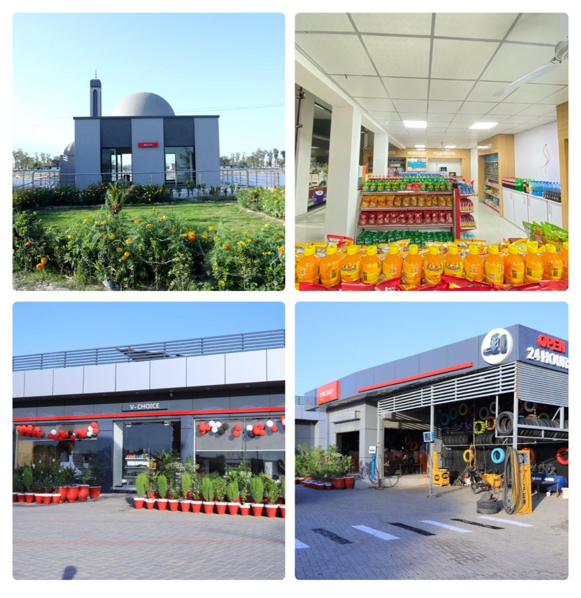 Convenience facilities collage